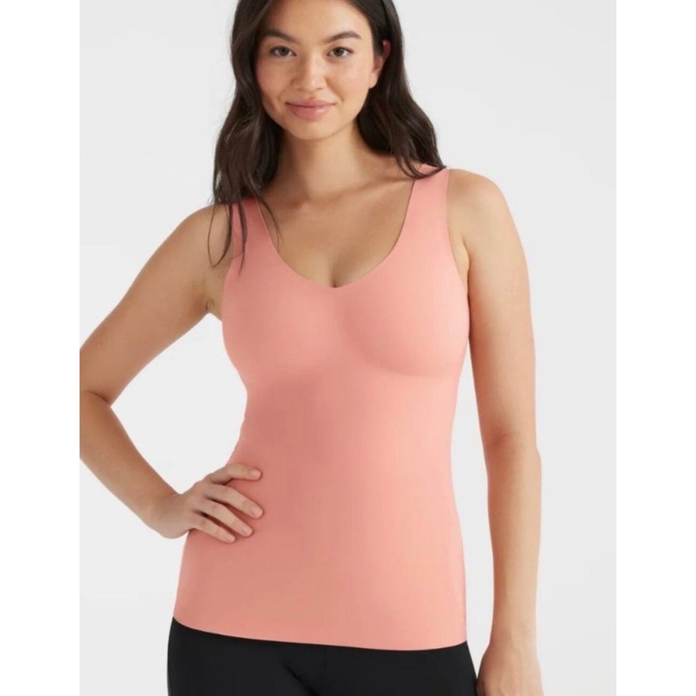 Knix LuxeLift Evolution Tank V-Neck Camisole Tank Top Clay Pink Women's Large